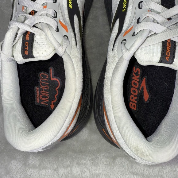 Brooks Adrenaline GTS 23 Men's 10.5 shoes white/orange athletic Running Sneakers - Picture 8 of 11